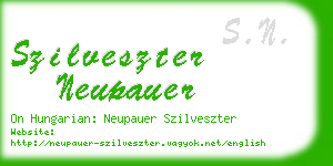 szilveszter neupauer business card